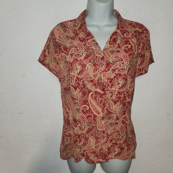 Emma James by Liz Claiborne button-front blouse in size 10 NWOT - Picture 8 of 11